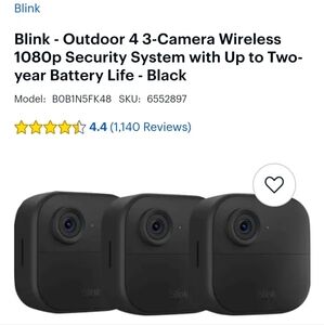 Blink outdoor cameras - 3 pack NIB